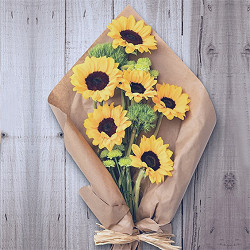 Sunflower Surprise Handwrapped Bouquet | Houston, TX